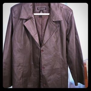 Leather jacket Brown size 1X